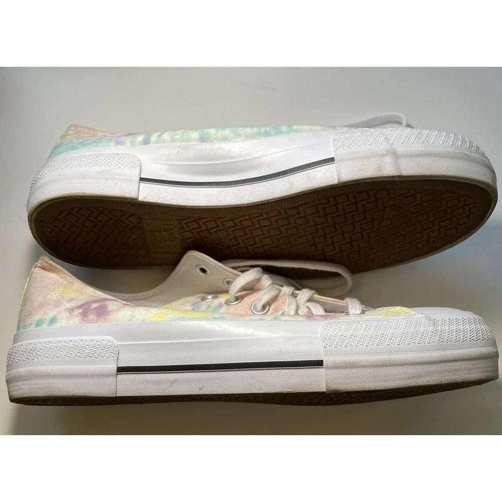 Tie Dye‎ Sneakers Time & Tru Pastel Casual Low Top Canvas Shoes Stylish